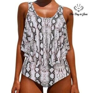 Omkagi Ruffle High Waist Bikini Size M